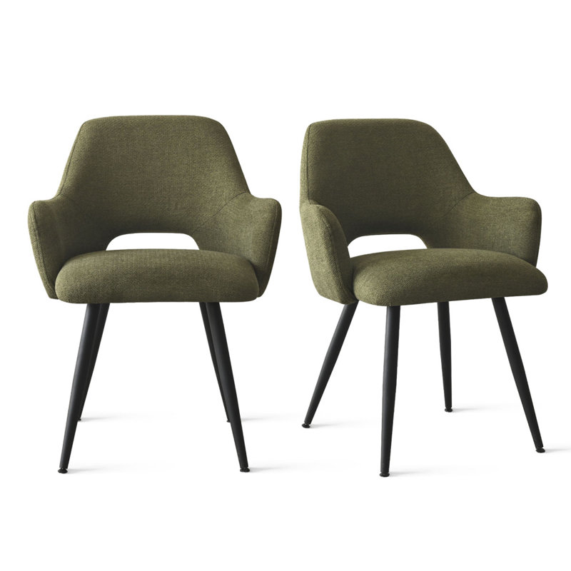 Fauteuils rembourrés l 23 po Matsuichi, Vert olive