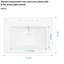 Plateau de meuble-lavabo en céramique blanc 24 po x 18 po - Teinture, trop-plein, 3 trous de robinet, espace généreux-1732479896