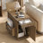 Vintage End Table Flip Top Side Table with USB Ports-1313416326