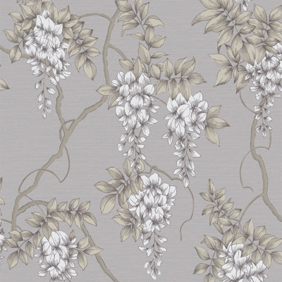 Rouleau de papier peint L 33 pi x l 21 po Zen Wisteria