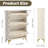 24 Pair Shoe Storage Cabinet with 3 Flip-out Drawers-1865293814