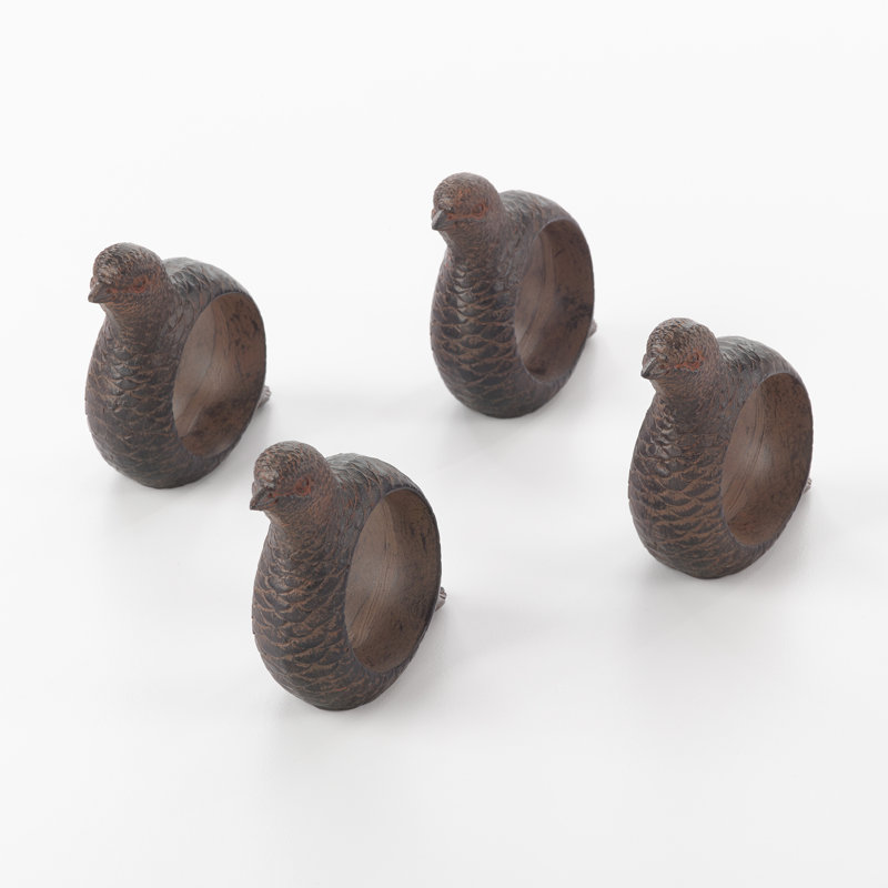 Rond de serviette quail, Brun