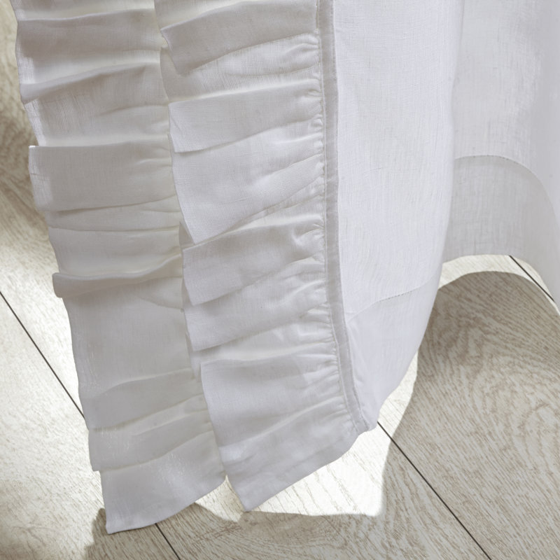 Kamari Semi Sheer Curtain, White