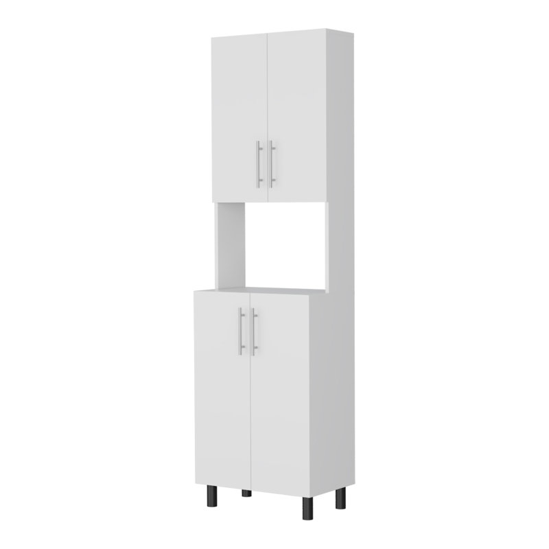 Garde-manger double avec rangement ouvert, armoire de rangement blanche | Idée de cadeau