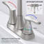 Bathroom Faucet, 4" 2-Handle Centerset Basin Faucet With Pop-Up Drain & Supply Lines 11
