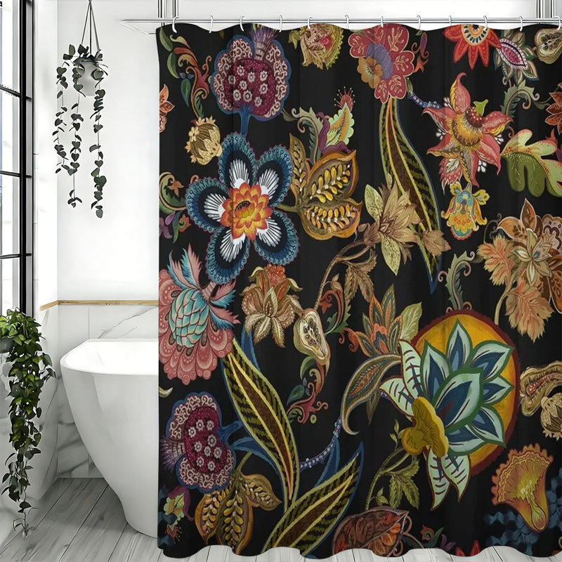 Rideaux de douche avec crochets inclus