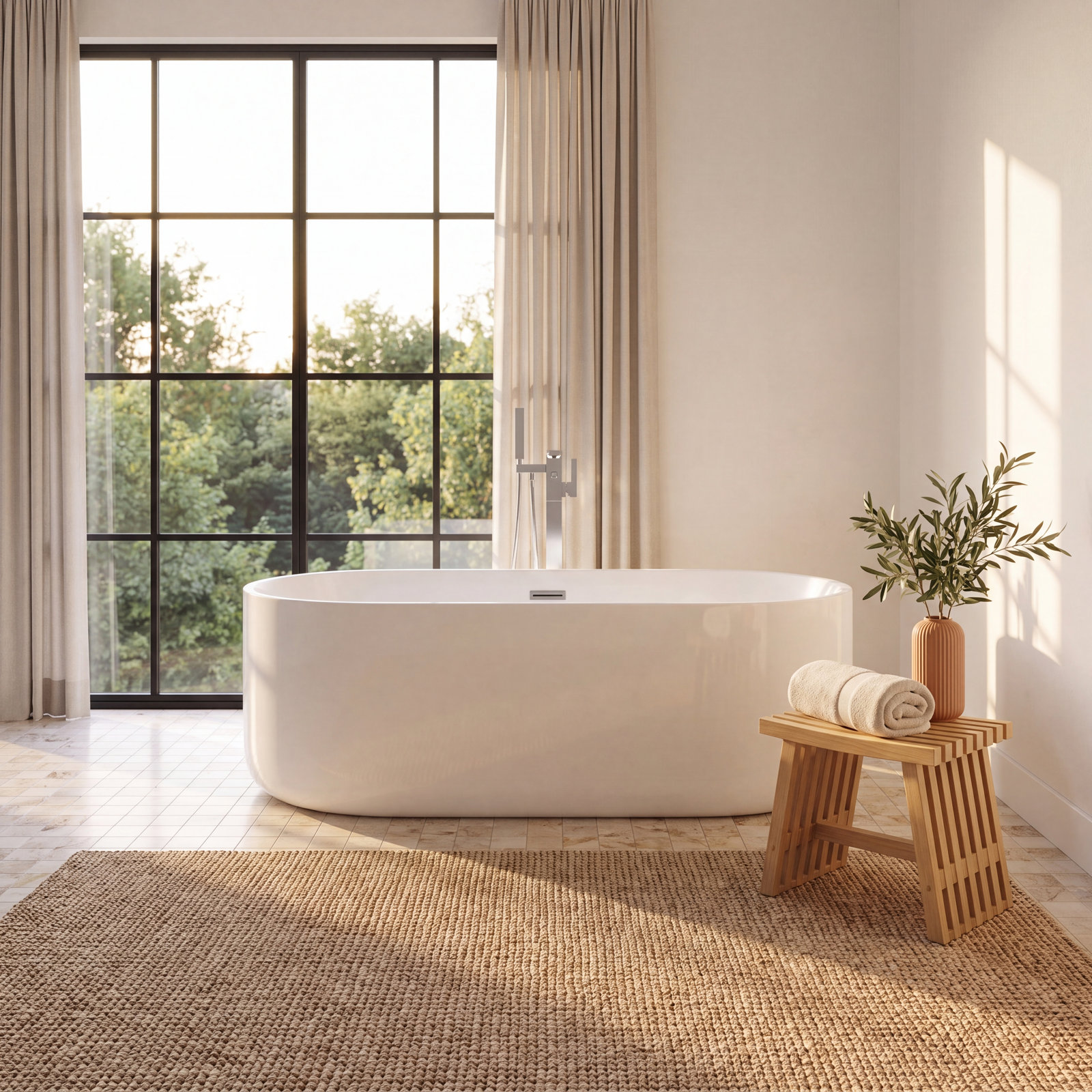 Contemporary-Modern 67'' Air Acrylic Bathtub