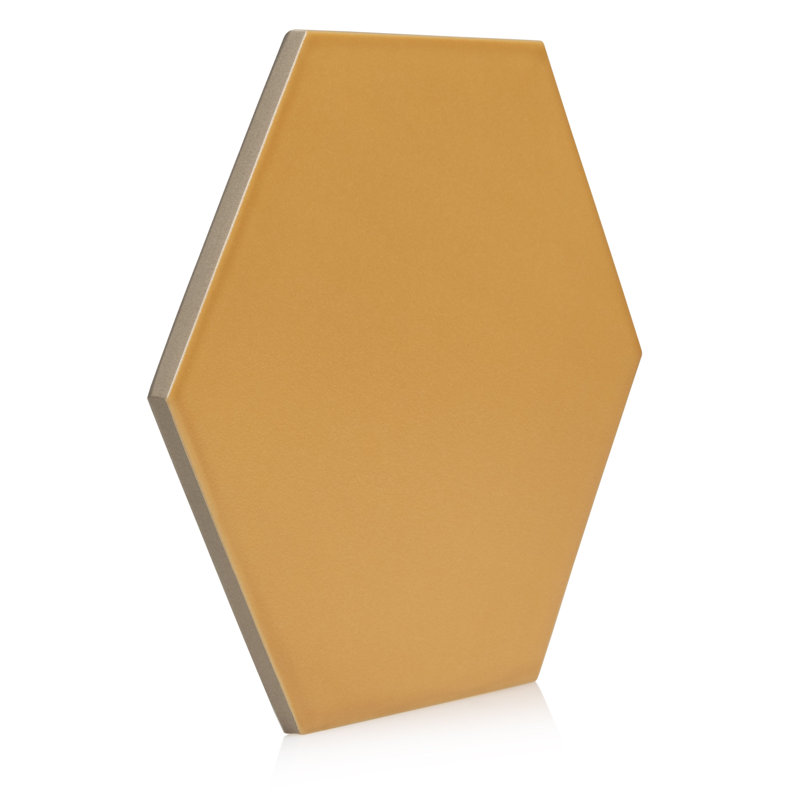 9'' W x 7.8'' L Porcelain Singular Tile, Orange