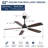 52 Inch Classics Ceiling Fan With Led Light 6 Speed Wind 5 Blades Remote Control DC Motor For Indoor-817681967