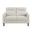 Causeuse transitionnelle en taupe de style transitionnel avec assise confortable et meubles en bois 1pc-133396574-133396576