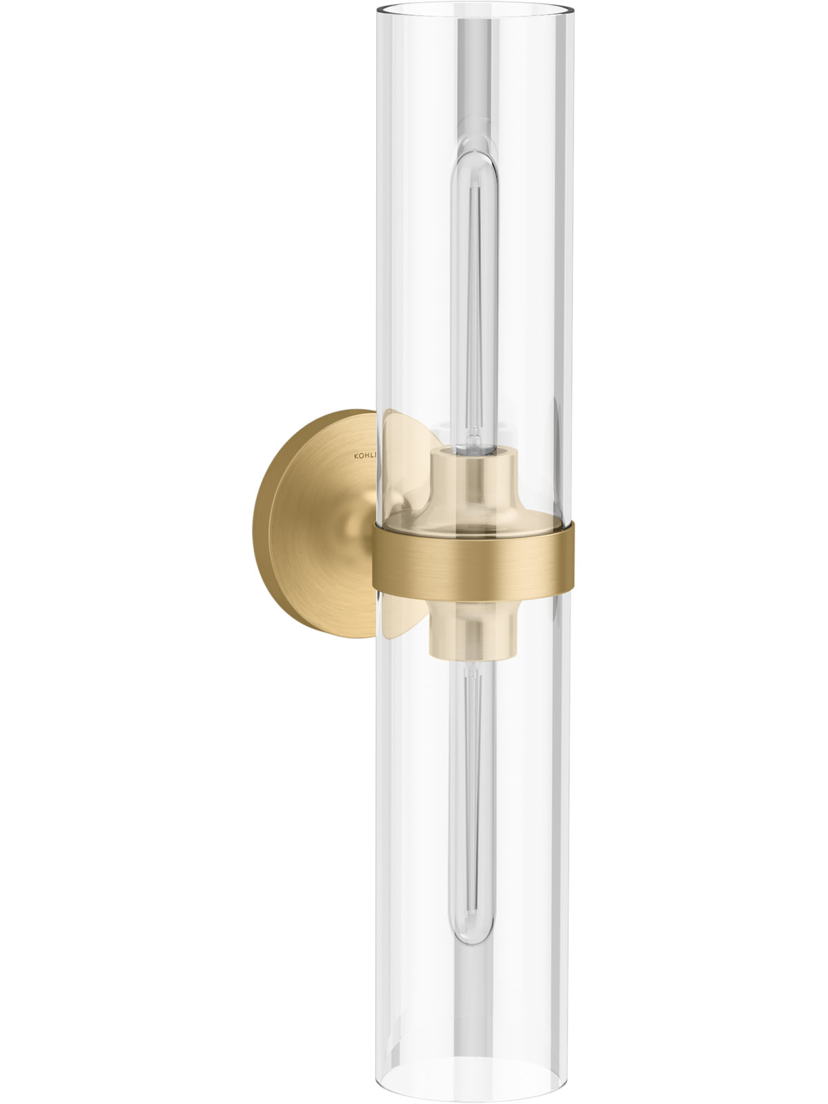 Kohler Purist 2-Light Wallchiere, Brushed Moderne Brass, 21.875" H x 4.75" W x 6.875" D