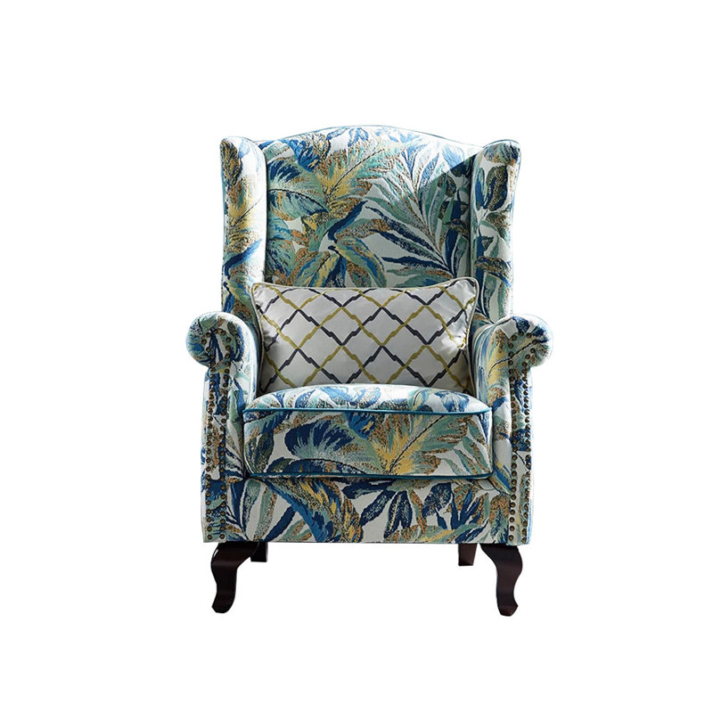 Briunna Upholstered Accent Chair, Blue