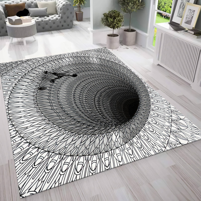 Floral Elegance Non Woven Thin Type Printed Rug for Sophisticated Interior Decor with Intricate Design