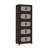 20" Side Wide Folding Storage Cabinet ,5 Tiers,19.69"×11.81"×50.00",Collapsible Storage Bins with Magnetic Door, Plastic Storage Cabinet with Wheels(ONLY ONE CABINET)