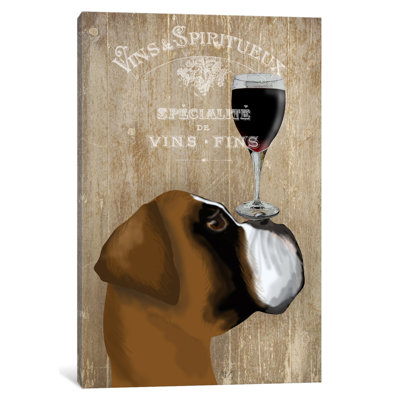 « dog aou vine boxer », impression sur toile