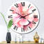 Horloge murale délicate fleur d'hibiscus rose en métal I-93383925