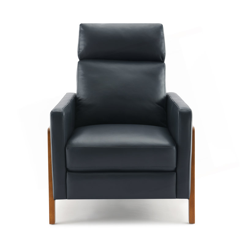 Fauteuil inclinable en cuir Richland, Bleu très foncé