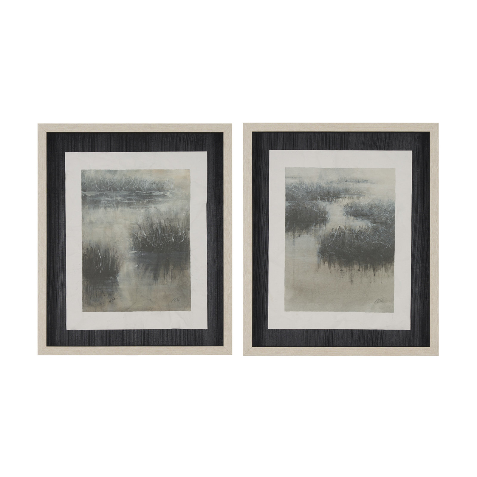 Water Grasses Hand-Embellished Print