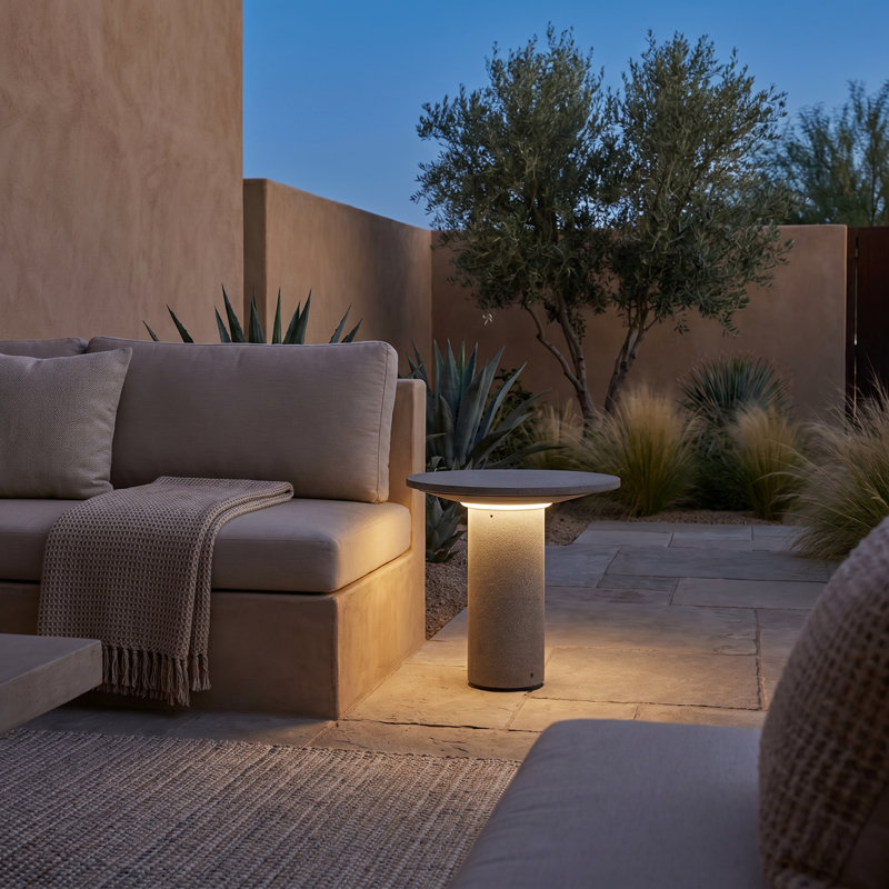 Moal LED Bollard Light, 18" H x 17.75" W x 17.75" D