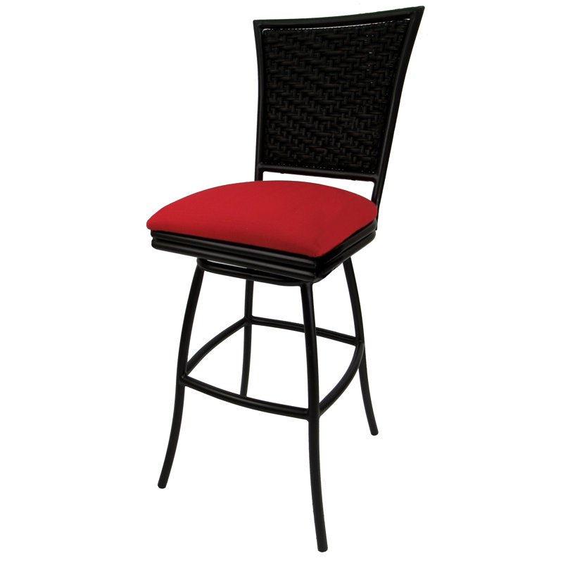 Tabouret de bar 30 po, Sergé sableux, Noir, Bar Stool (30" Seat Height)