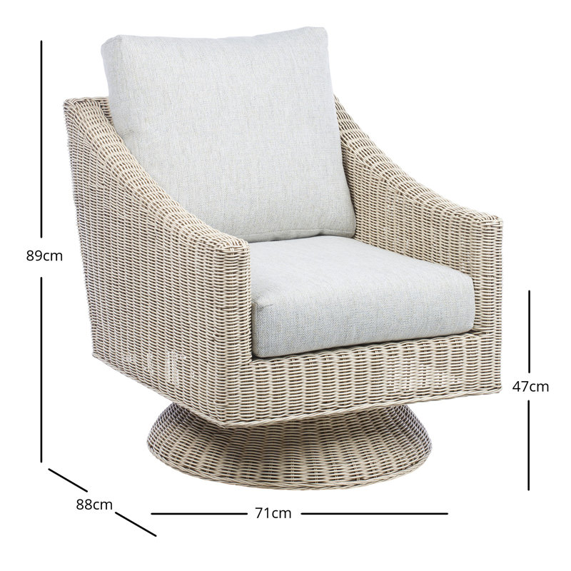 June Upholstered Swivel Armchair