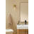 1-Light Brass Bath Vanity Wall Sconce with Clear Glass Shade-186837615
