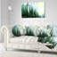 Coussin de peinture moderne avec un coussin lombaire river et trees