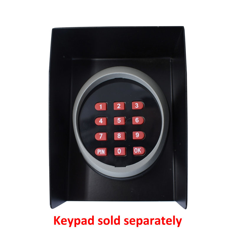 Universal 4-inch Black Metal Keypad Protection Box