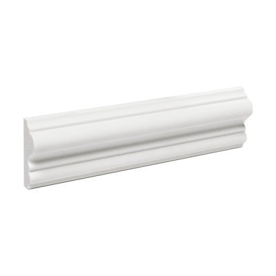 1-5/8 in x 11/16 in x 6 in Long Plain Recycled Polystyrene Panel Moulding Sample