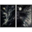 Art mural abstrait, ensemble de 2 reproductions d'art encadrées sur toile-118759532-118759530