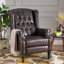 Fauteuil inclinable capitonné en tissu