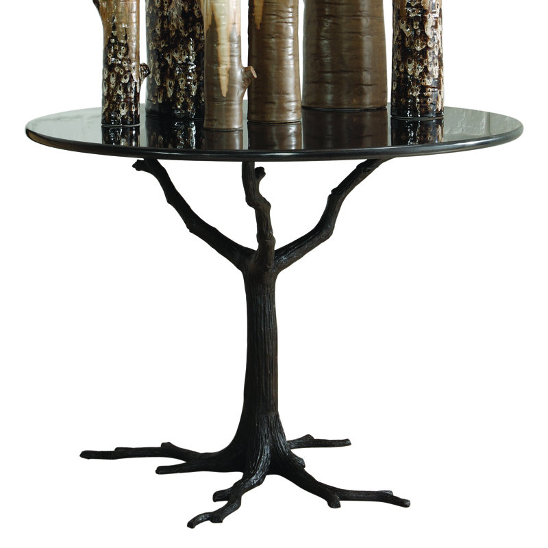 Faux Bois Dining Table, Black