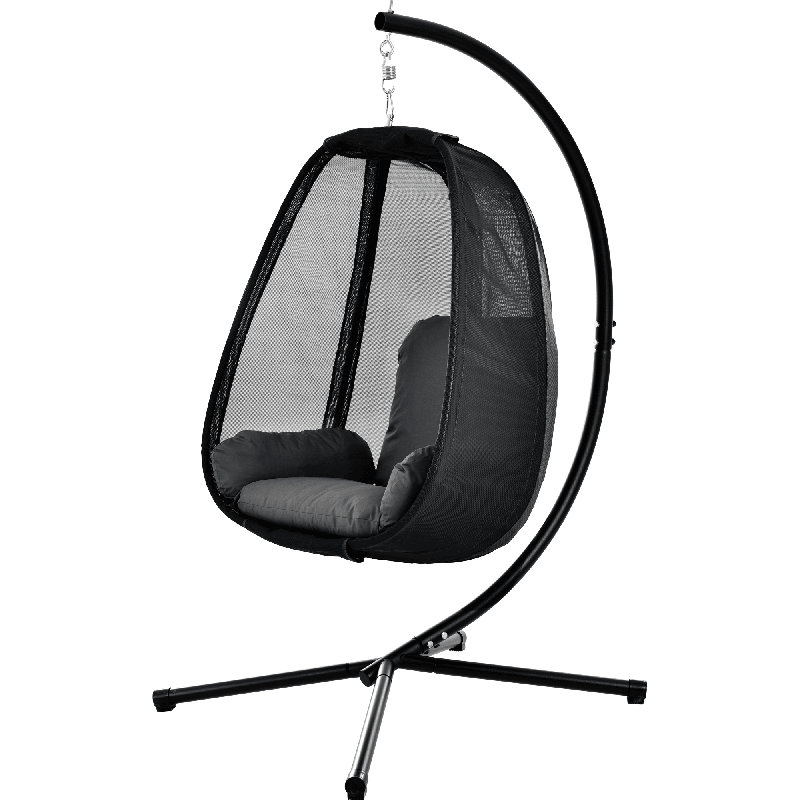 Hispaniola Swing Chair with Stand, Black