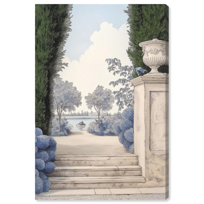 Palatial Pathways Canvas Vintage Landscape Art by Art Remedy