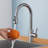 Pull Down Single Handle Kitchen Faucet with Accessories-59881655