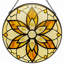 Panneau de vitrail à motif floral-743385082