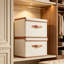 2 bacs de rangement pour PCS avec couvercles, boîte de rangement pliable, boîte de rangement en tissu avec poignées, boîtes de rangement décoratives avec couvercles pour organiser les vêtements, livres, dossiers,-1597786615-1597742590