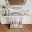 Console en miroir à miroir de 43 po avec pieds courbés et miroir