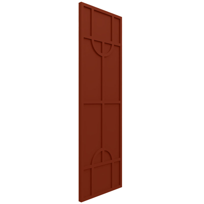 Volets de style moderne nordique EnduraCore Composite, L 12 po, H 25 po, Rouge piment