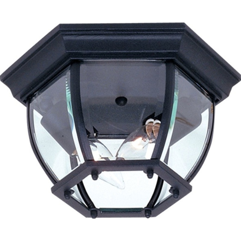 Fisher 2 - Bulb Outdoor Flush Mount, Rust