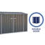 Absco 2.26m x 0.78m Woodland Grey Metal Bike Store