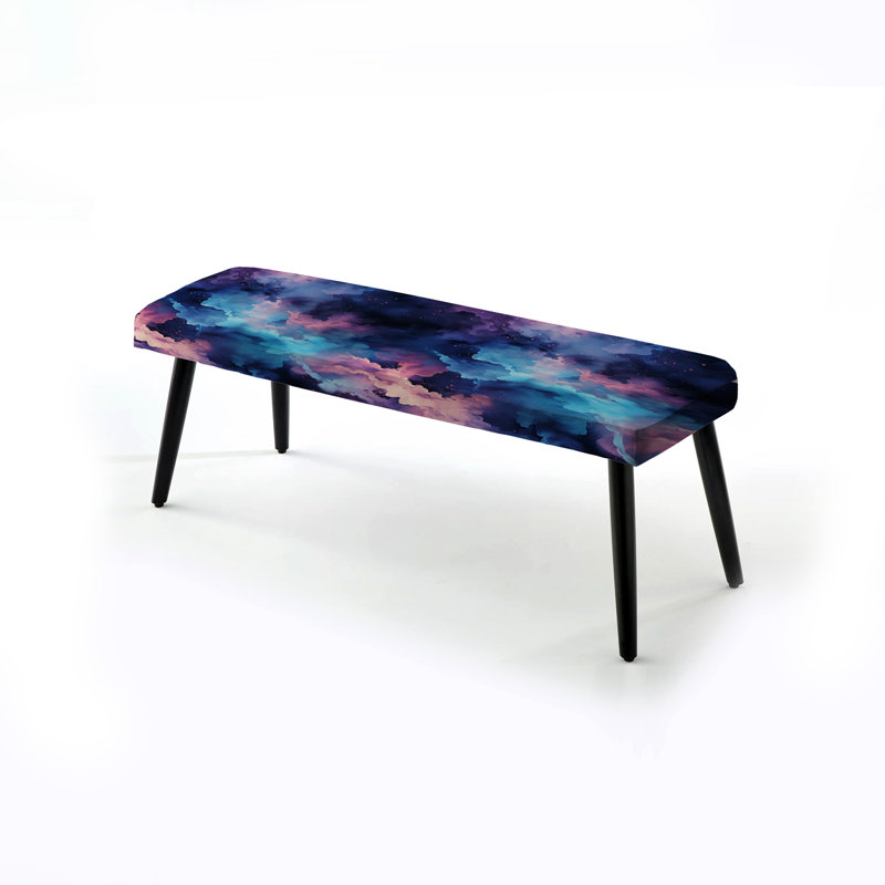 Nebula Reverie Moody - banc rembourré floral noir
