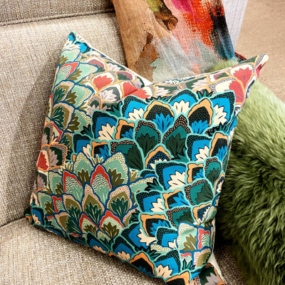 Cotton Blend Reversible Pillow Cover