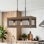 Aziz 3-Light Kitchen Island Brown Pendant Light