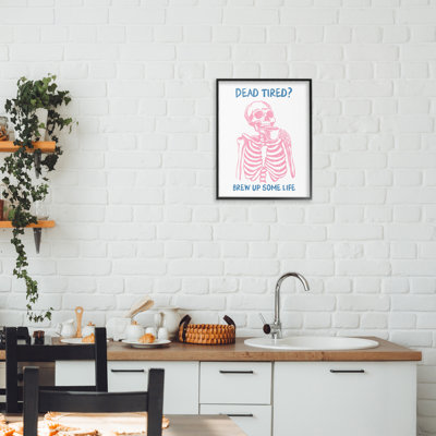 «Brew Up Life», giclée encadrée par JJ Design House LLC