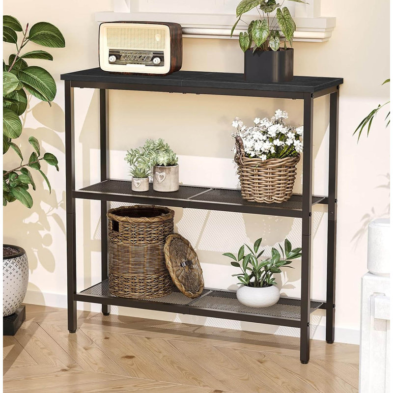 Console de table d'entrée étroite, Noir