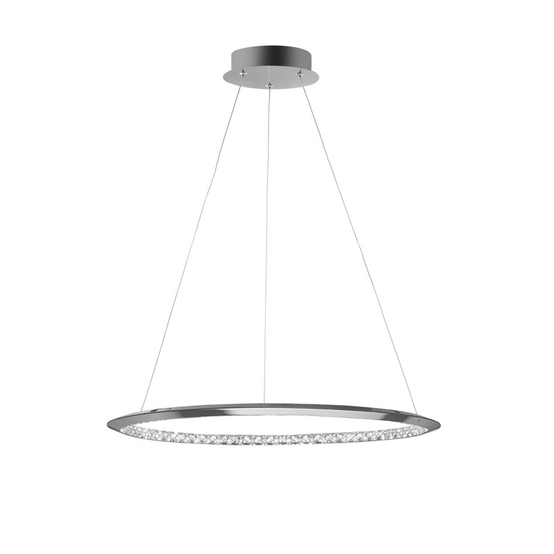 1 - Light Chrome LED Crystal Pendant