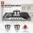 Gasland Chef 36" 5 Burner Gas Cooktop with Reversible Cast Iron Grill/Griddle, NG/LPG Convertible