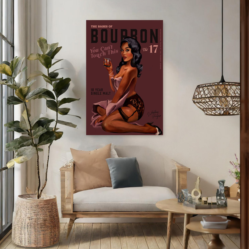 Art contemporain rétro, art rétro, H 48 po x l 32 po