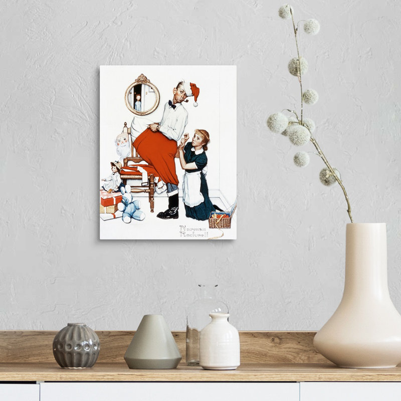 «Santa's Surprise», art mural sur toile, Toile tendue, H 14 po x l 11 po x P 1,25 po